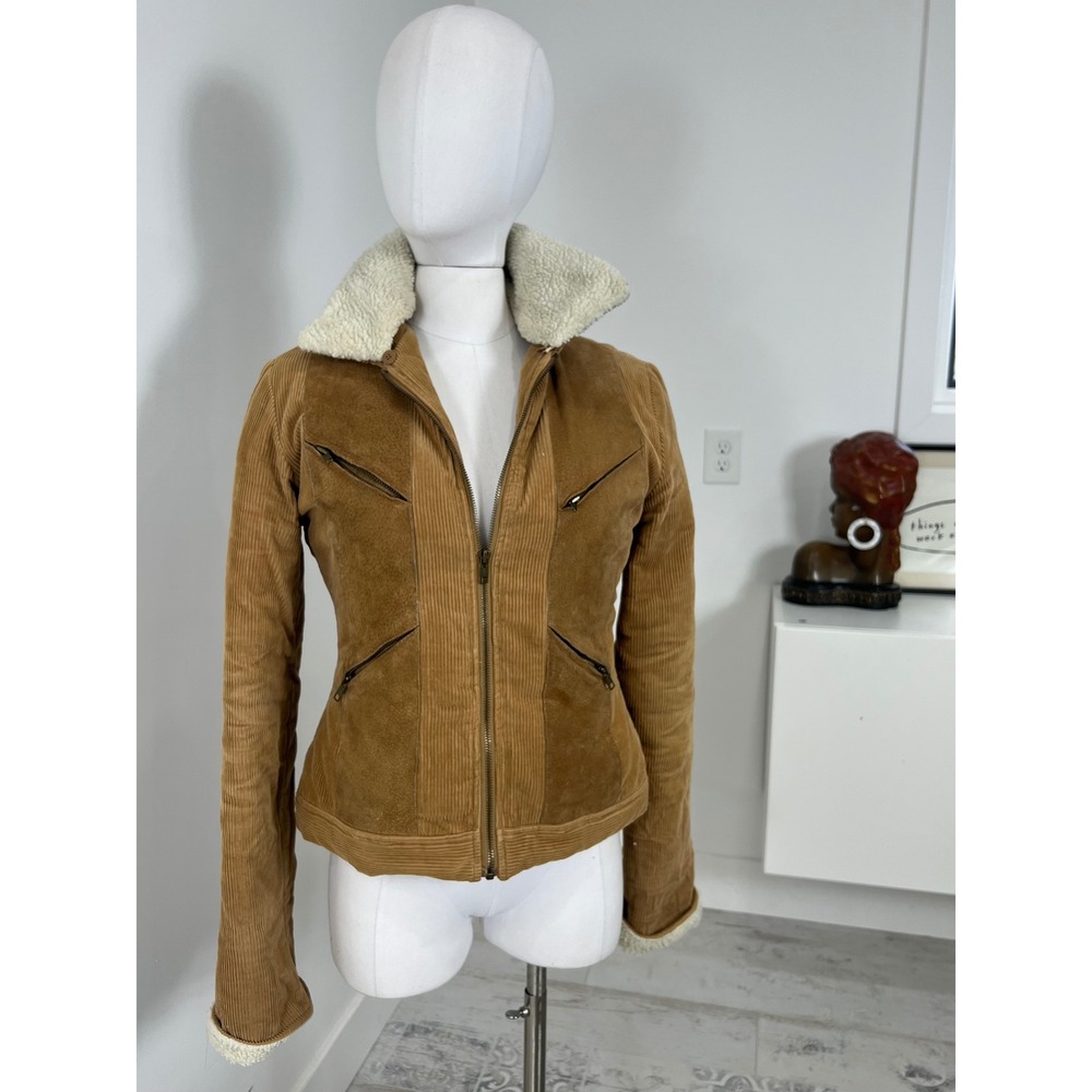 Xhiliration Corduroy Suede Y2K Jacket‎